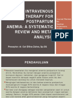 Oral vs intravenous iron therapy for postpartum