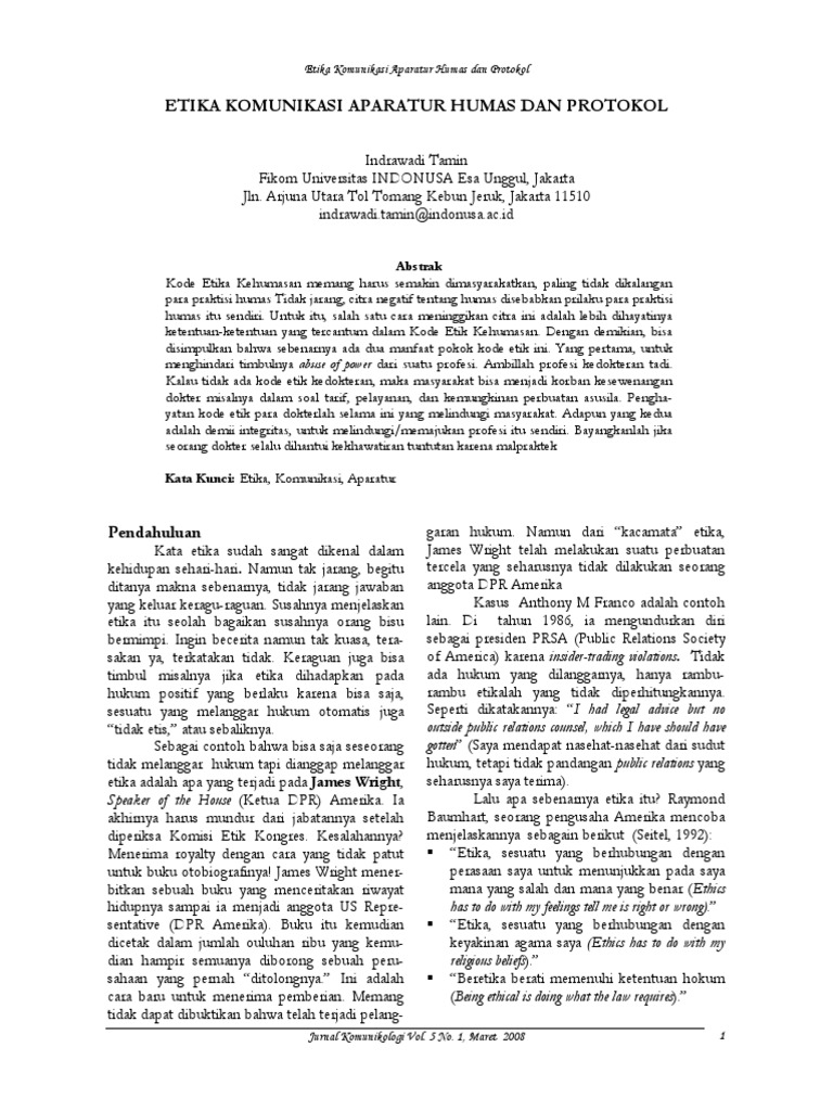 Etika Humas dan Protokol Profesional | PDF