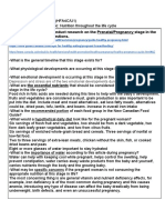 Use The Links Below To Conduct Research On The Prenatal/Pregnancy Stage in The Life Cycle. Answer The Questions