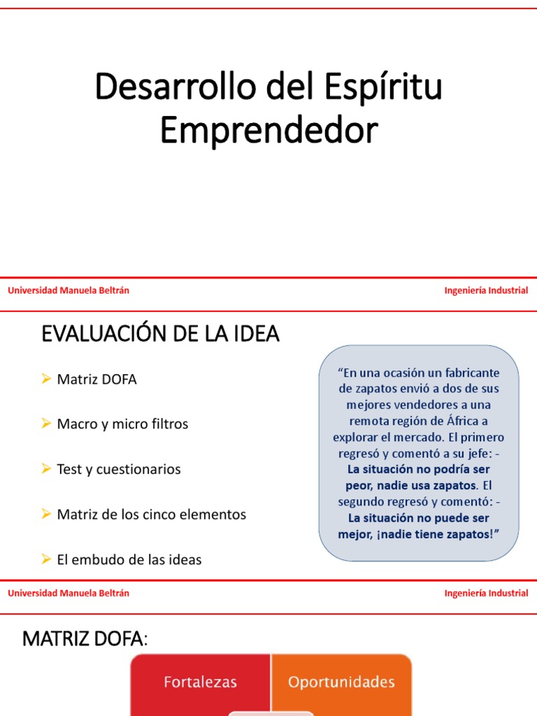 Sesión 1 y 2 Desarrollo Espiritu Emprendedor | PDF | Ingeniería ...