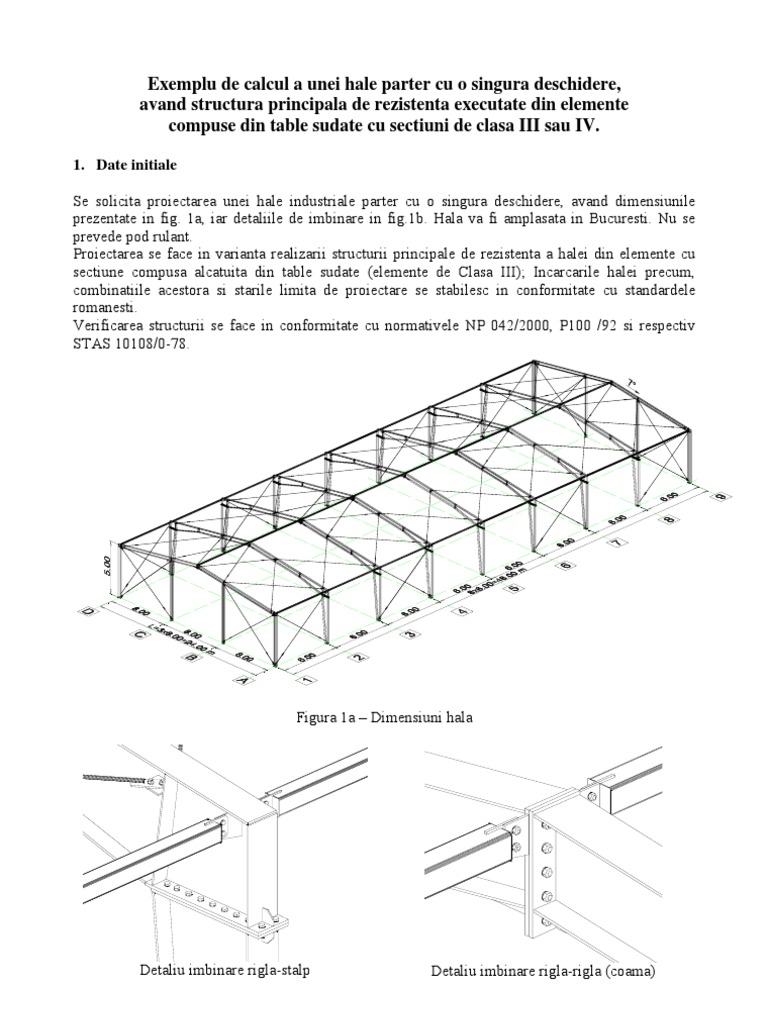 Exemplu Calcul Structura Metalica | PDF