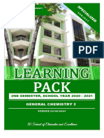 General Chemistry 1 Learning Pack (Third Quarter)