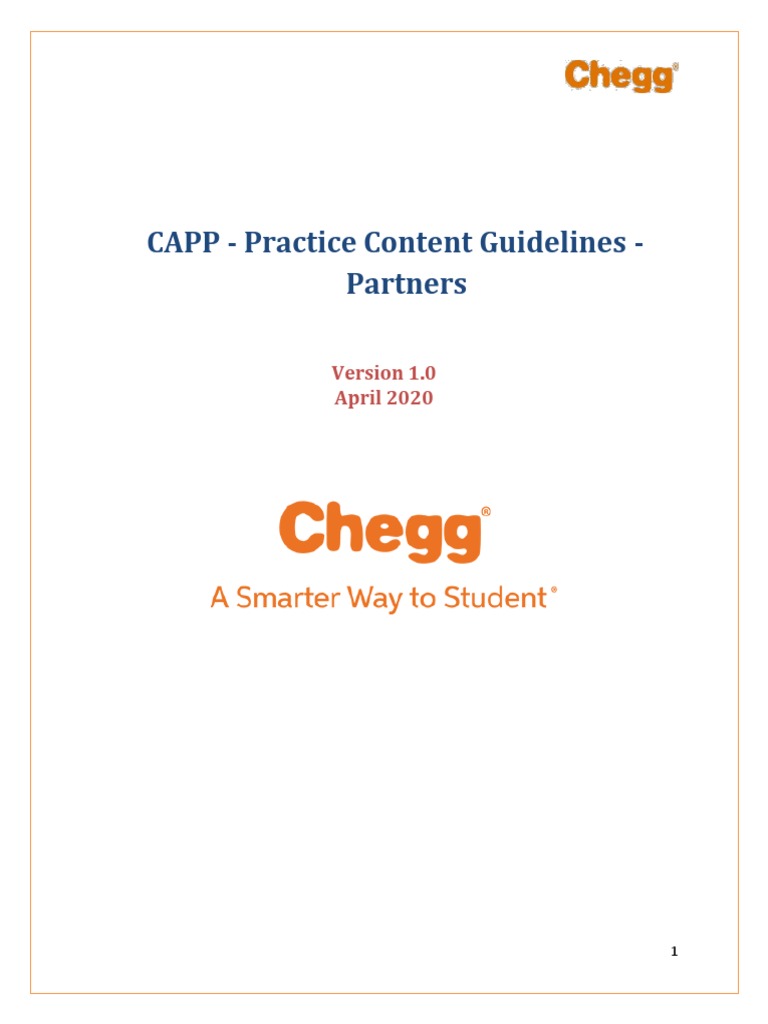 CAPP - Practice Content Guidelines-V1.0 | PDF | Multiple Choice ...