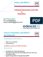 Unit 6: Chemistry Lab Skills II (A2 Edexcel)