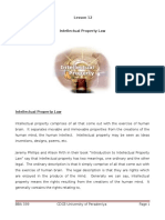 Lesson 12 Intellectual Property Law Inte