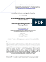 Interculturalidad, Democracia y Formación Valoral en M