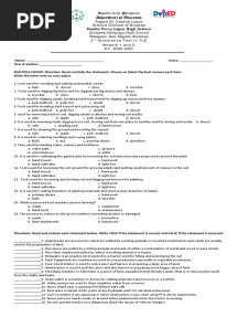 Tle 7 2nd Exam