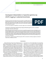 Geological Interpretation of Spectral Gamma Ray SG