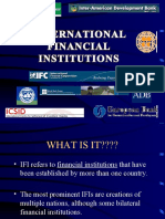 On International Financial Institutions