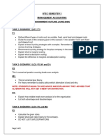 Btec Semester 3 Management Accounting Assignment Outline (June 2020)