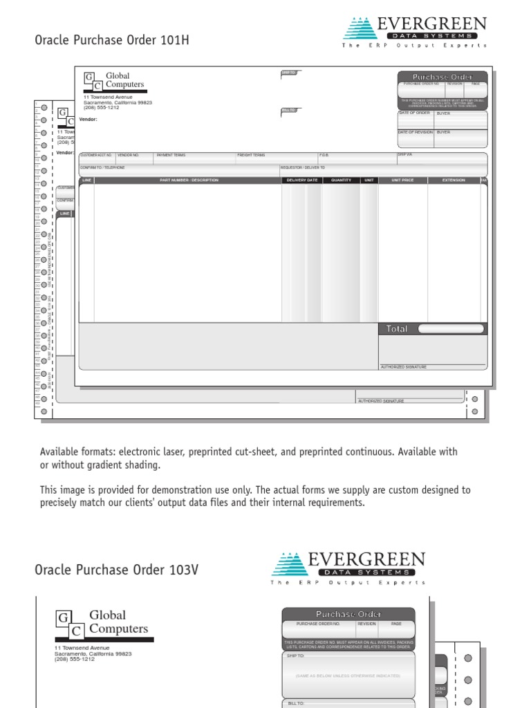Evergreen Catalog Oracle PDF Bill Of Lading Accounts Payable