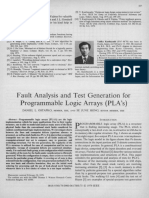 Fault Analysis Programmable Logic Arrays (PLA's) : and Generation For