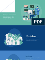 Green and Blue Illustrative Technology Pitch Deck Presentation