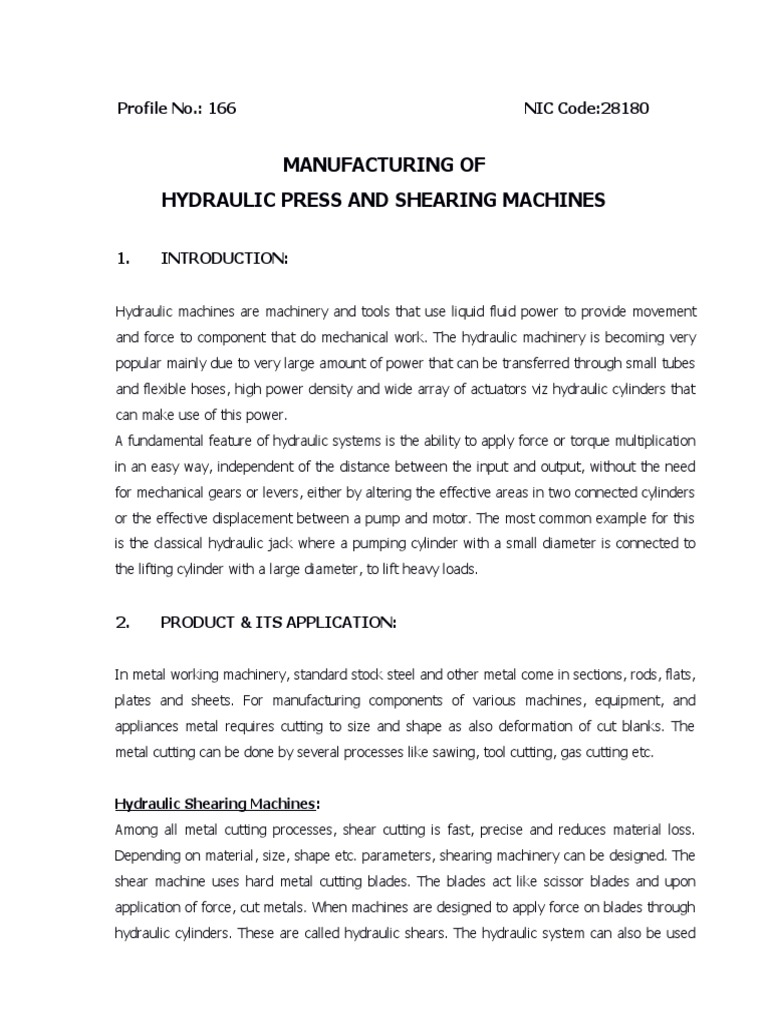 Hydraulic Shearing Machine Overview | PDF | Sheet Metal | Machines