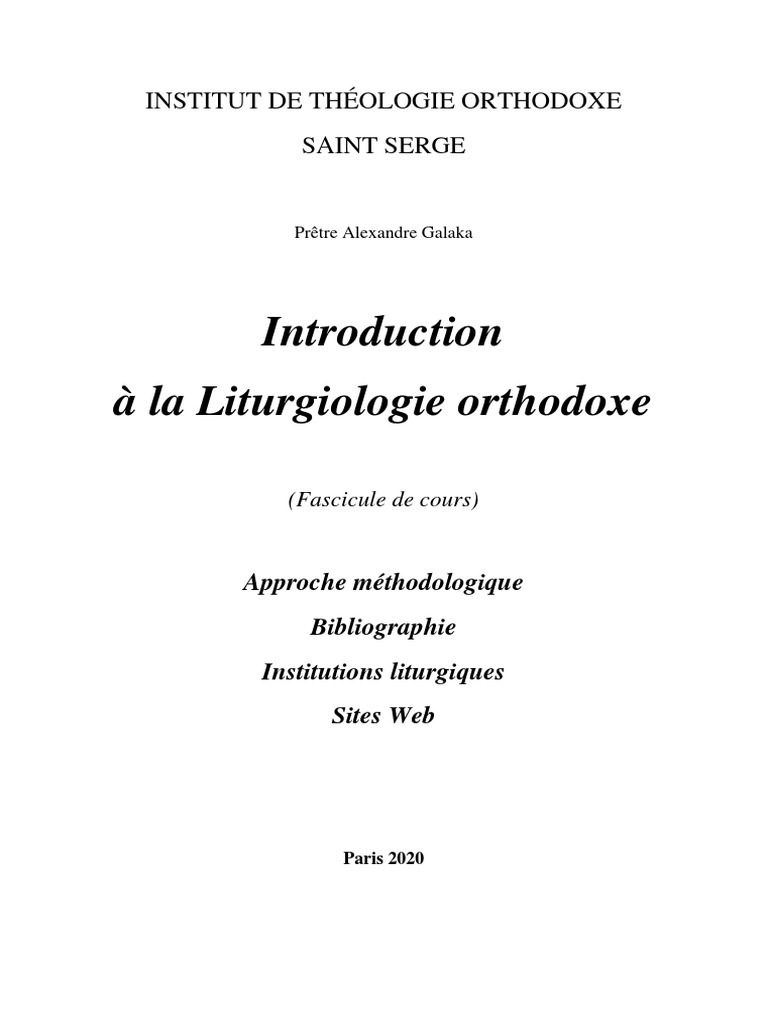 Introduction Liturgiologie | PDF | Religions Méditerranéennes.