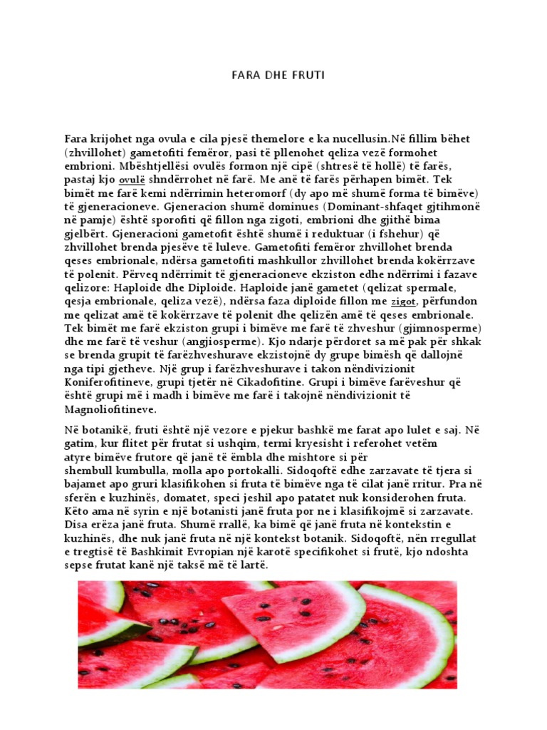 Fara Dhe Fruti | PDF