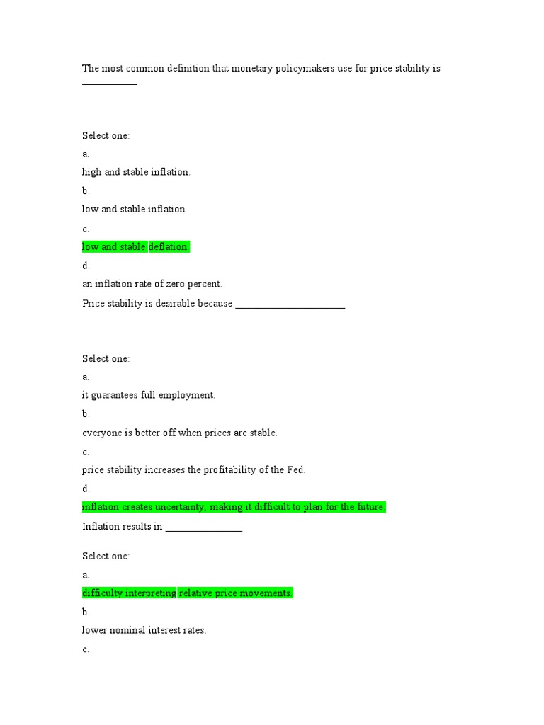 Policy and Central Banking Midterm Exam PDF