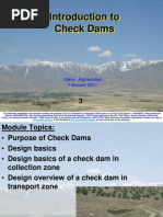 Introduction To Check Dams: Kabul, Afghanistan February 2011