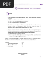 Course Lesson One and Two Assessment