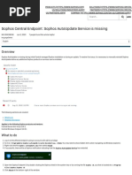 Sophos Central Endpoint - Sophos AutoUpdate Service Is Missing