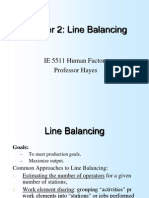 Line Balancing Techniques and Operator Estimation