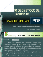 Projeto Geometrico de Rodovias - Calculo de Volumes
