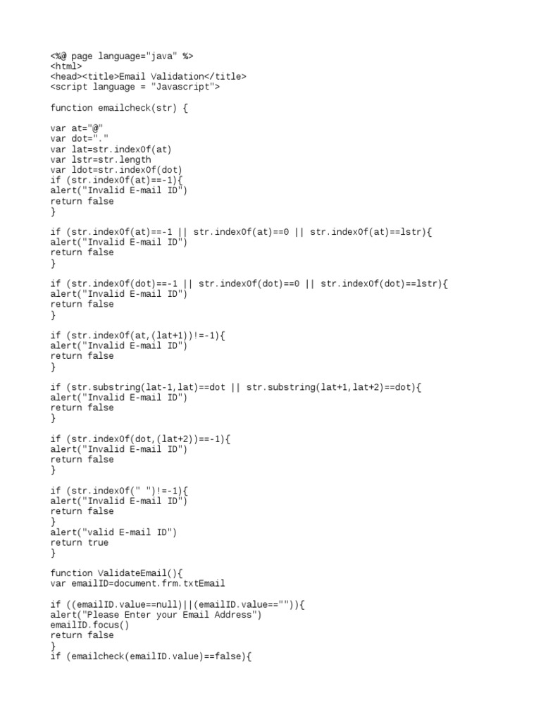 Email Validation | PDF | Computers