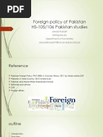 Introduction To The Foreign Policy of Pakistan.