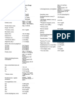 Blood, Plasma, Serum Reference Range