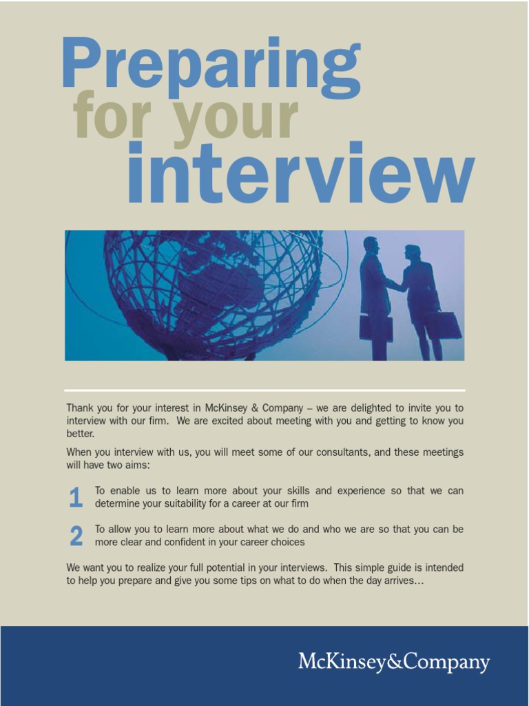 McKinsey Interview Preparation PDF Mc Kinsey & Company Case Study