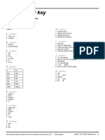 Test Answer Key: Units