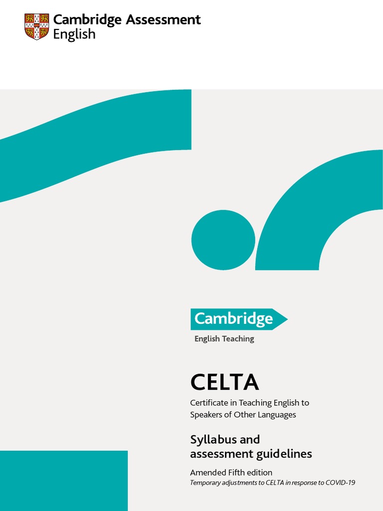 Celta: Syllabus and Assessment Guidelines | PDF | Educational