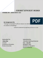 Course Title: Energy Efficient Design: Course No: Arch 3241 (A)