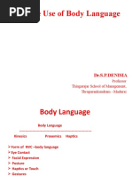 Effective Use of Body Language: Dr.S.P.Denisia