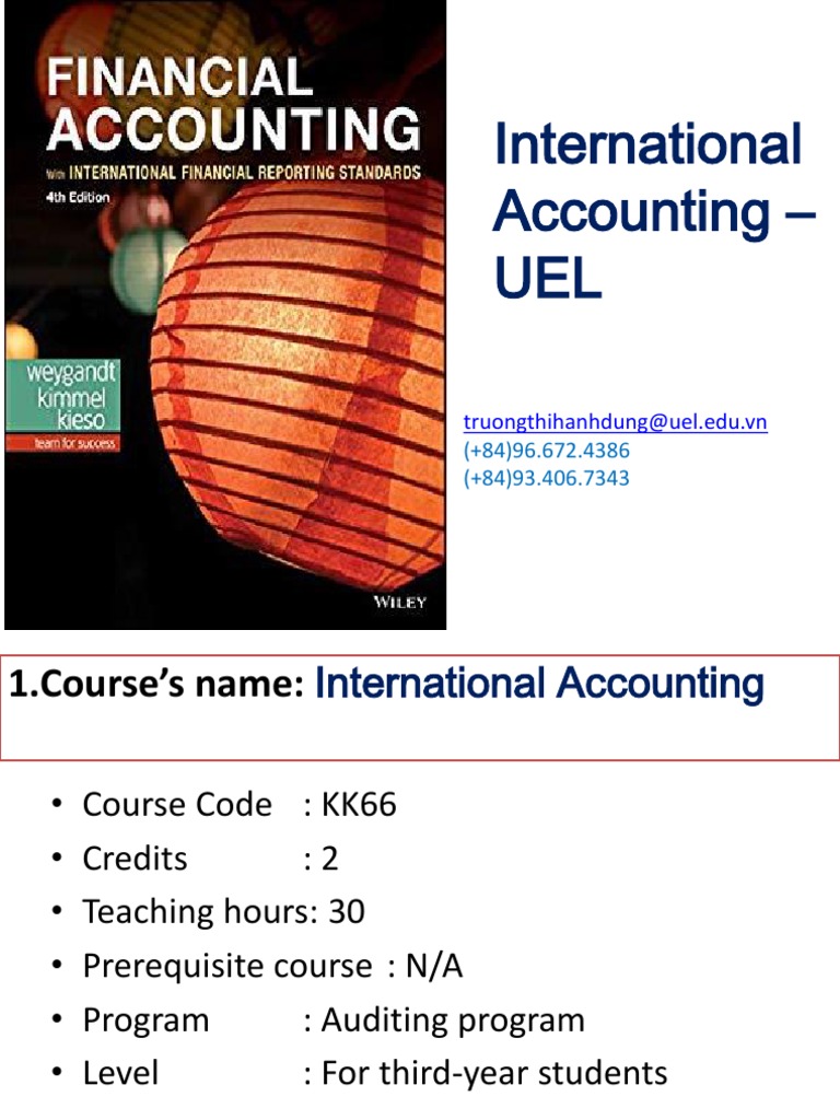 International Accounting UEL Truongthihanhdunguel Edu.vn PDF