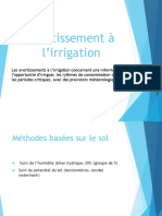 Avertissement Et Pilotage de L'irrigation