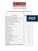 Vehicle Inspection Checklist