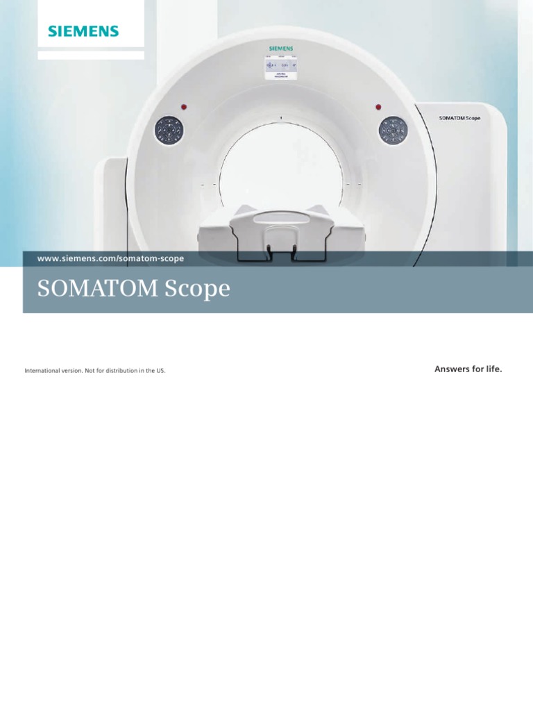 Somatom Scope: Answers For Life | PDF | Ct Scan | Image Scanner