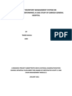 Effects of Inventory Management System On Organisational Perfomance.A Case Study of Garissa General Hospital