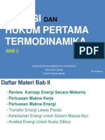 Energi Dan Hukum Pertama Termodinamika (Part I)