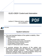 ELEC-C8201 Control and Automation: Lecture 3: Poles and Zeros, System Speed, Stability and Oscillations