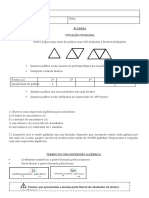 7o Ano - Exercício - ÁLGEBRA