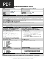 Backward Design Lesson Plan Mental Health - A Journey Through Time