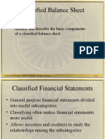 Classified Balance Sheet: - Objective 3
