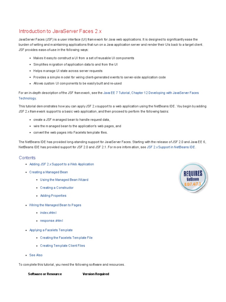 4.introduction To JavaServer Faces 2 | PDF | Html Element | Html