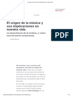 El Origen de La Música y Sus Implicaciones en Nuestra Vida