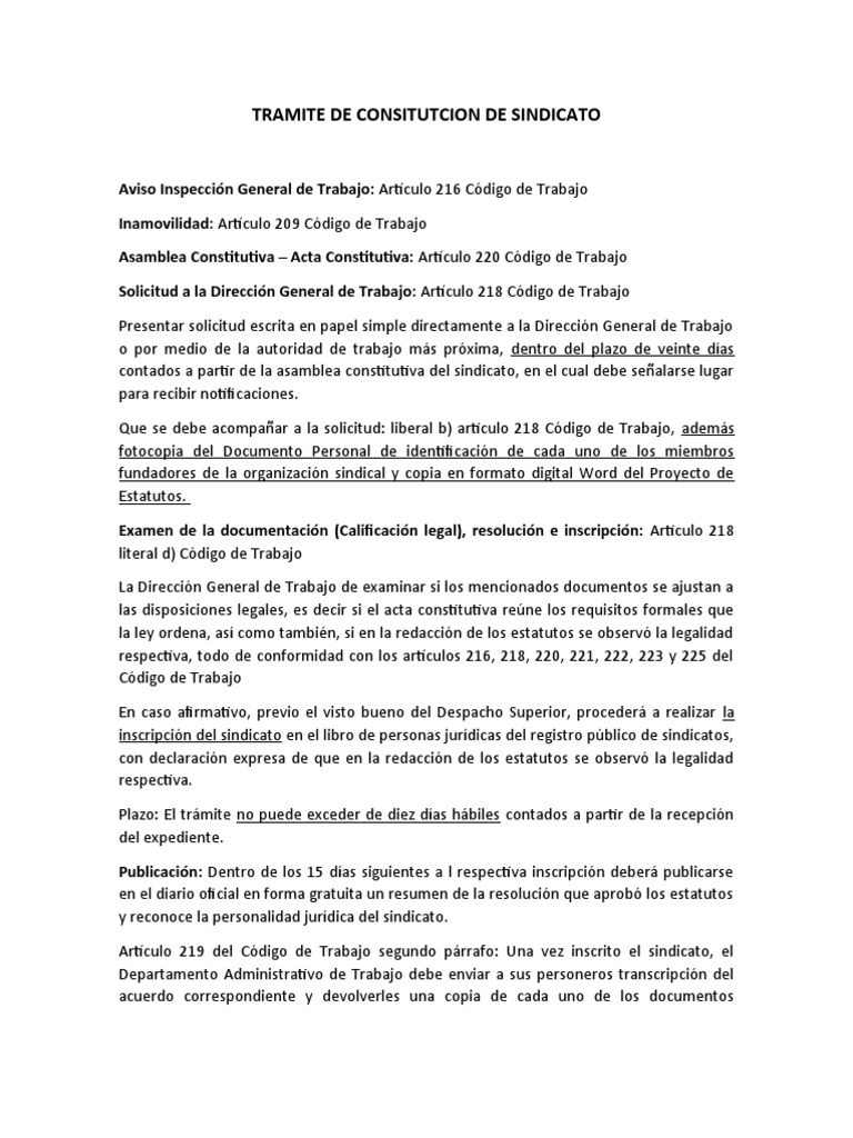 Clase 11 Constitución de Un Sindicato | PDF | Sindicato | Gobierno