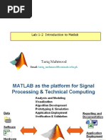 Tariq Mahmood: Lab:1-2 Introduction To Matlab