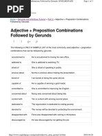 Adjective + Preposition Combinations Followed by Gerunds