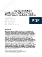 Leveraging Sponsorships On The Internet: Activation, Congruence, and Articulation